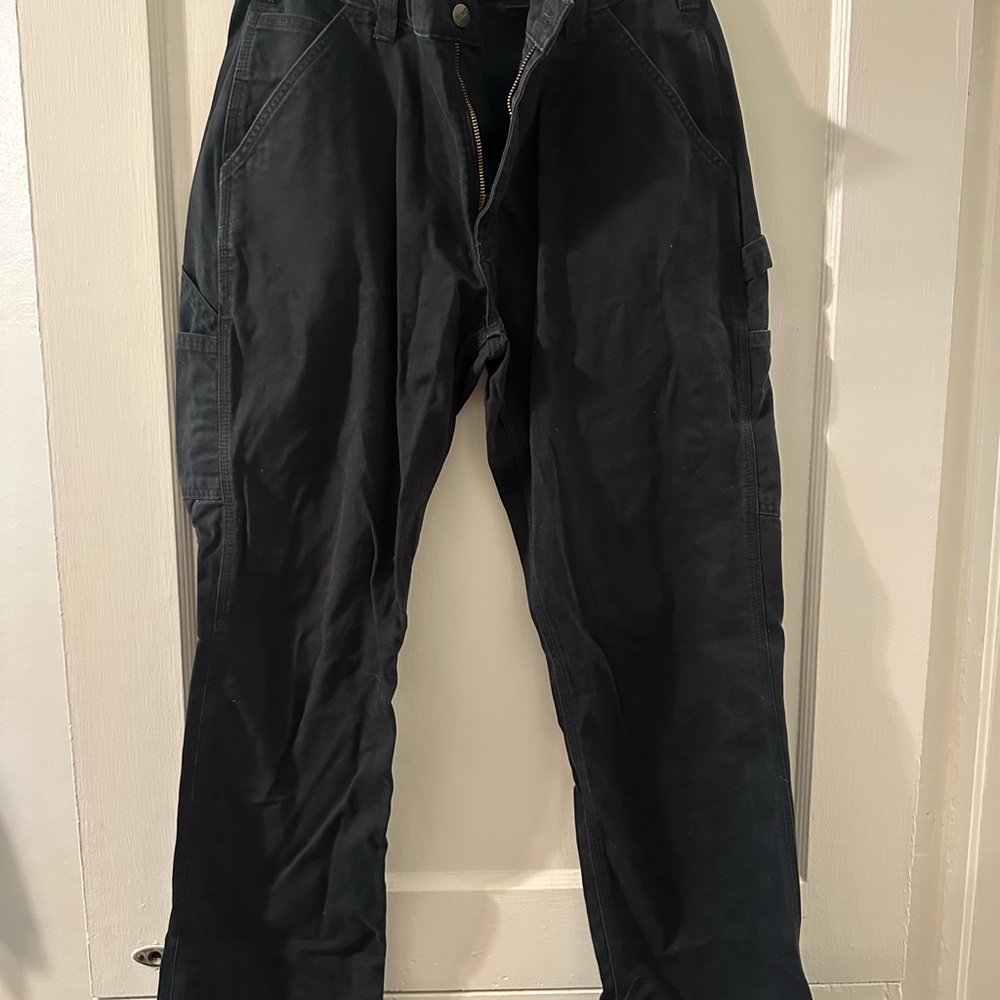 Men's Black Carhartt Pants 34 x 32 Relaxed fit excellent condition